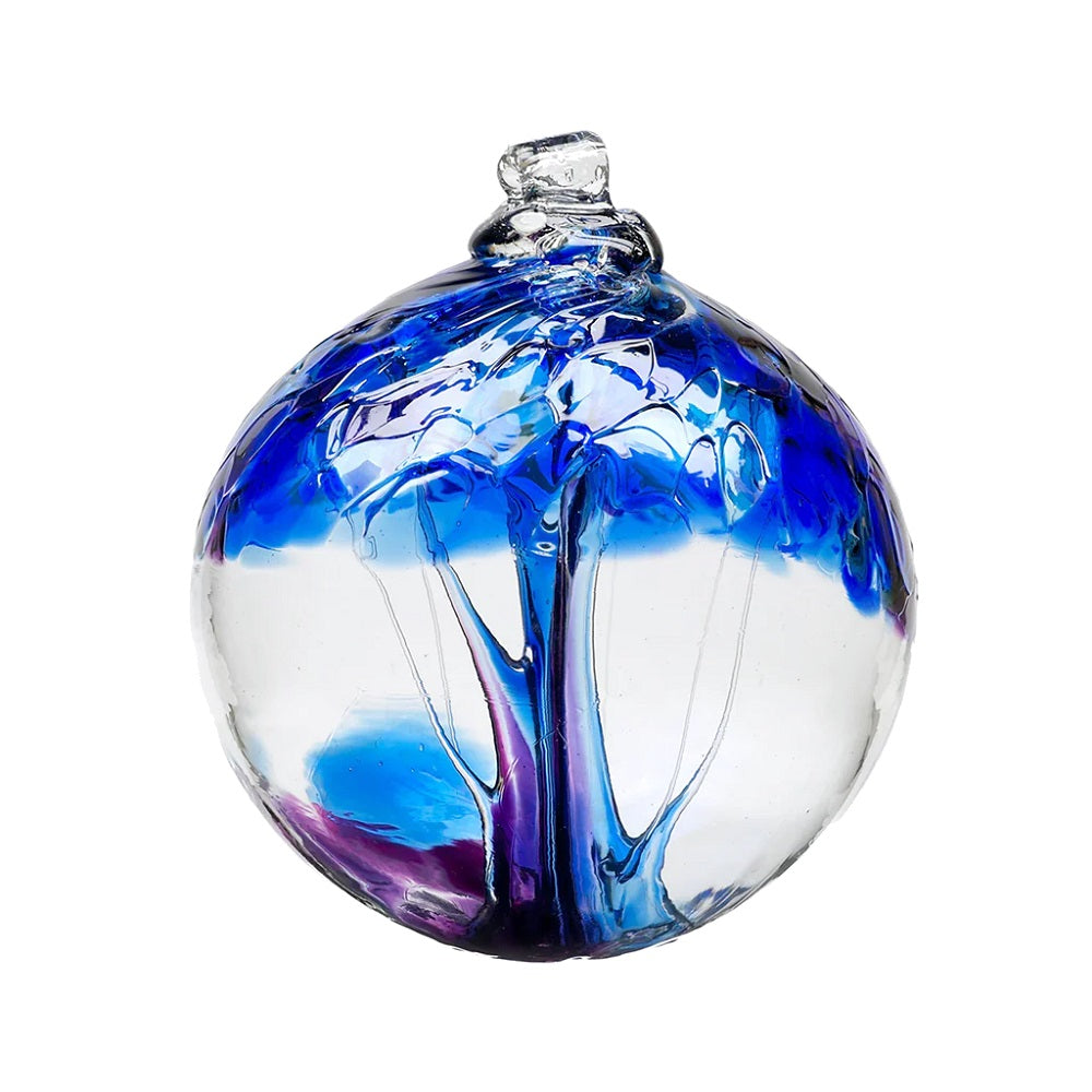Winter Tree of Enchantment Ball by Kitras Art Glass - witches ball