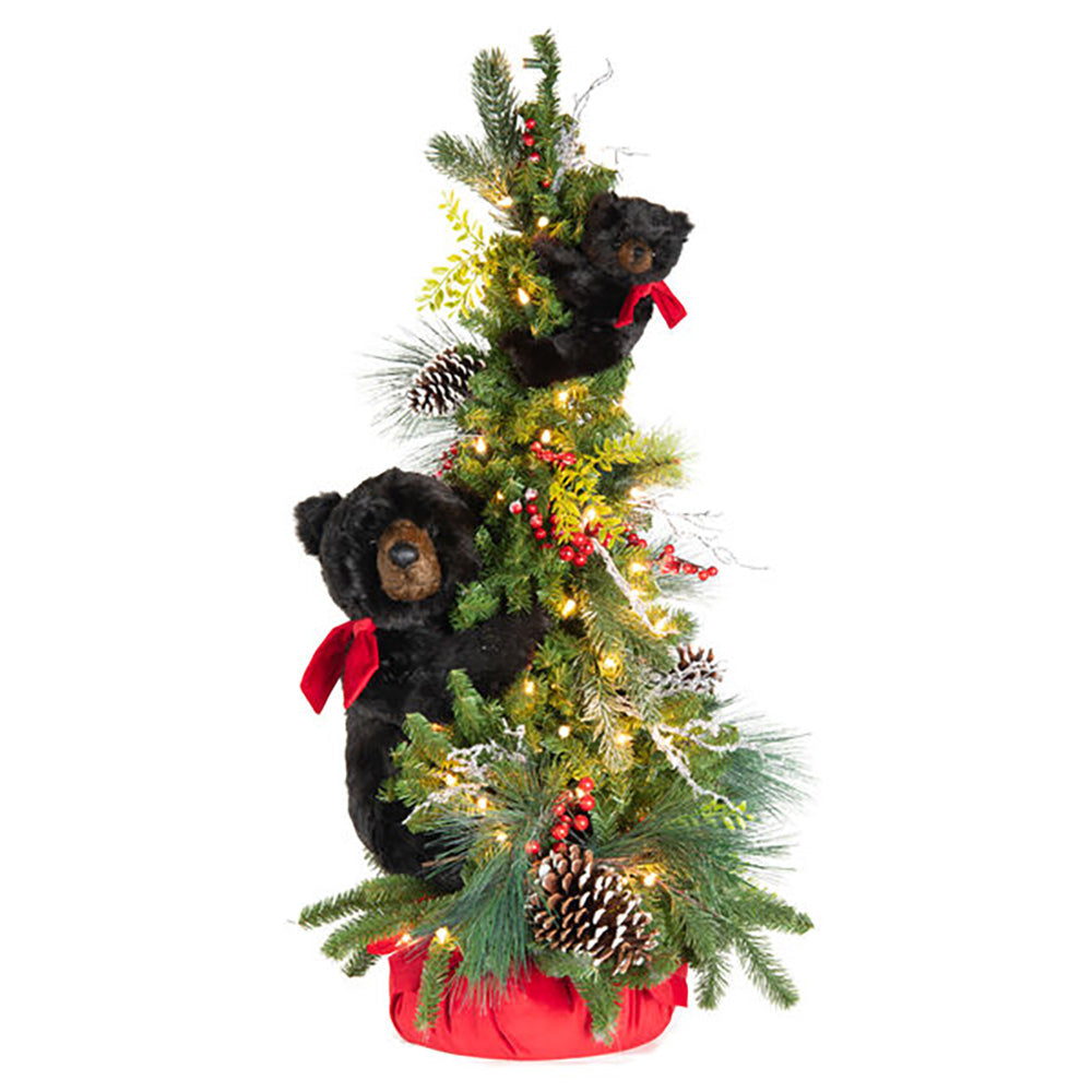 The Winter Wonderland Play Tree Black Bears by Ditz Designs is a charming addition to your holiday home decorations!