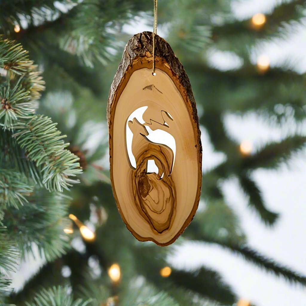 Wolf Ornament by EarthWood