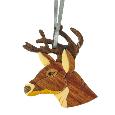With the Wood Deer Ornament by The Handcrafted is made of real wood by skilled craftsman, making it hard to break and beautiful in color. 