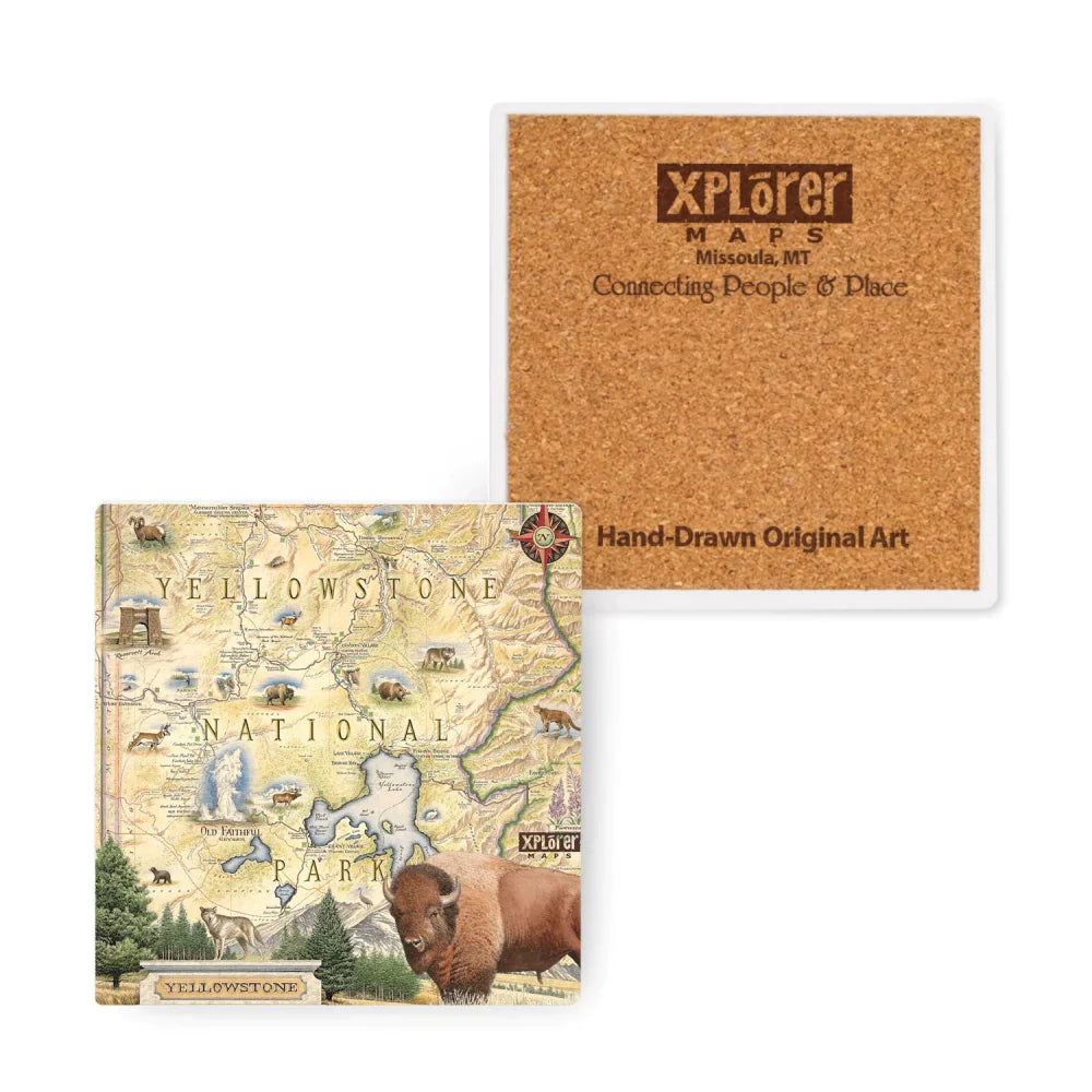 Single Ceramic Coaster by Xplorer Maps (2 Styles)