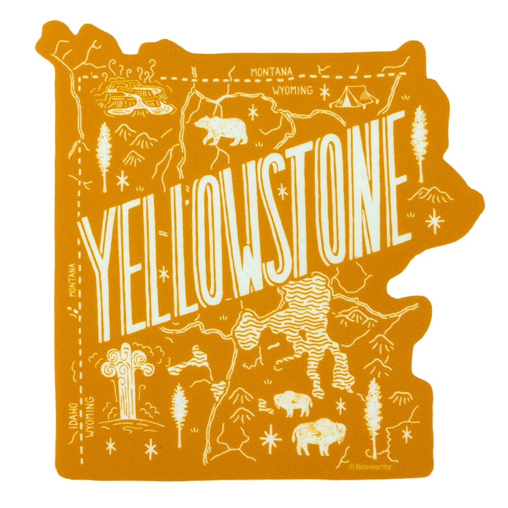 Yellowstone Sticker by Noteworthy Paper & Press