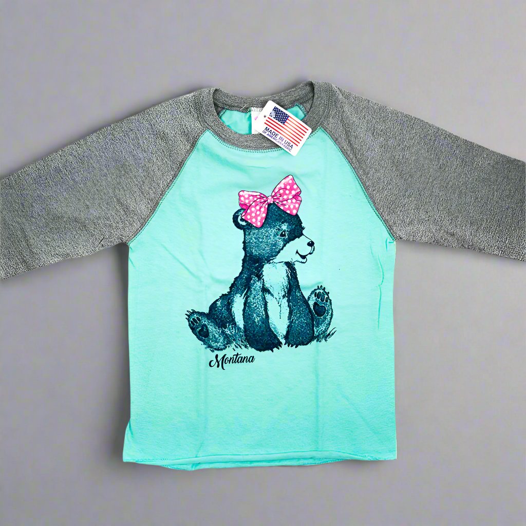Mint Ellie Black Bear Montana T-Shirt