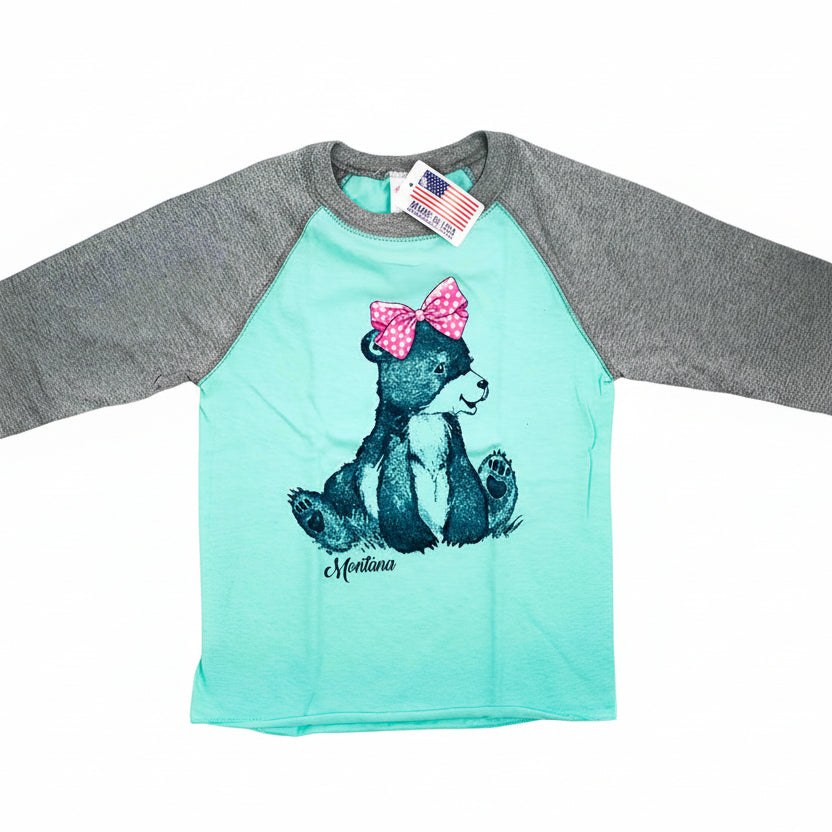Mint Ellie Black Bear Montana T-Shirt