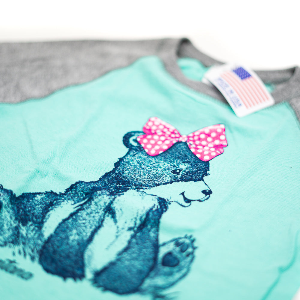 Mint Ellie Black Bear Montana T-Shirt - close