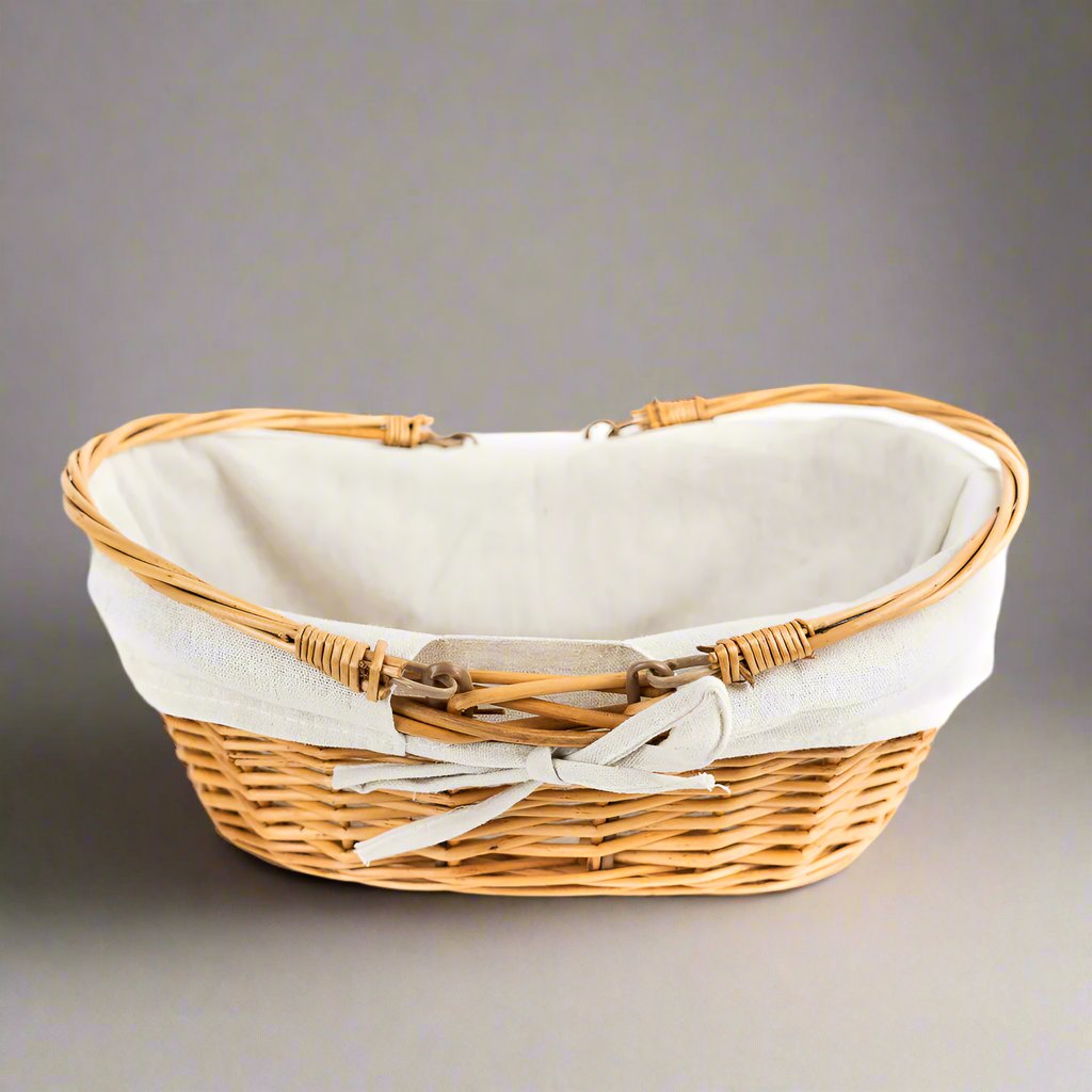 Honey Willow Basket with White Liner by Wald Imports