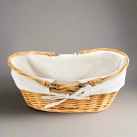 Honey Willow Basket with White Liner by Wald Imports