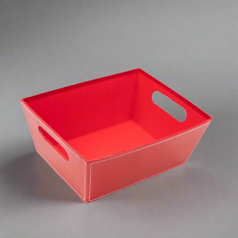 Red Paperboard Gift Basket
