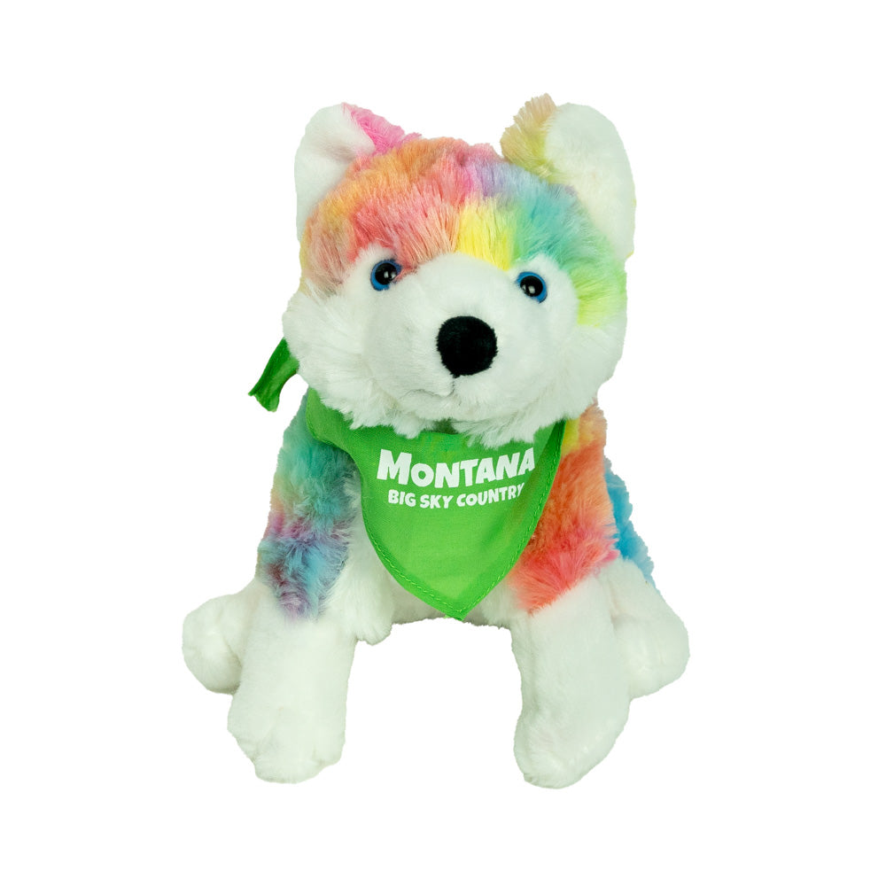 Zoey Tie Dye Wolf Plush