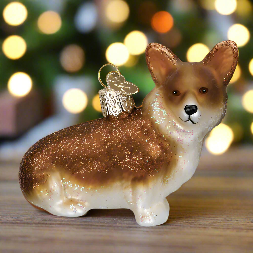 Pembroke Welsh Corgi Glass Ornament