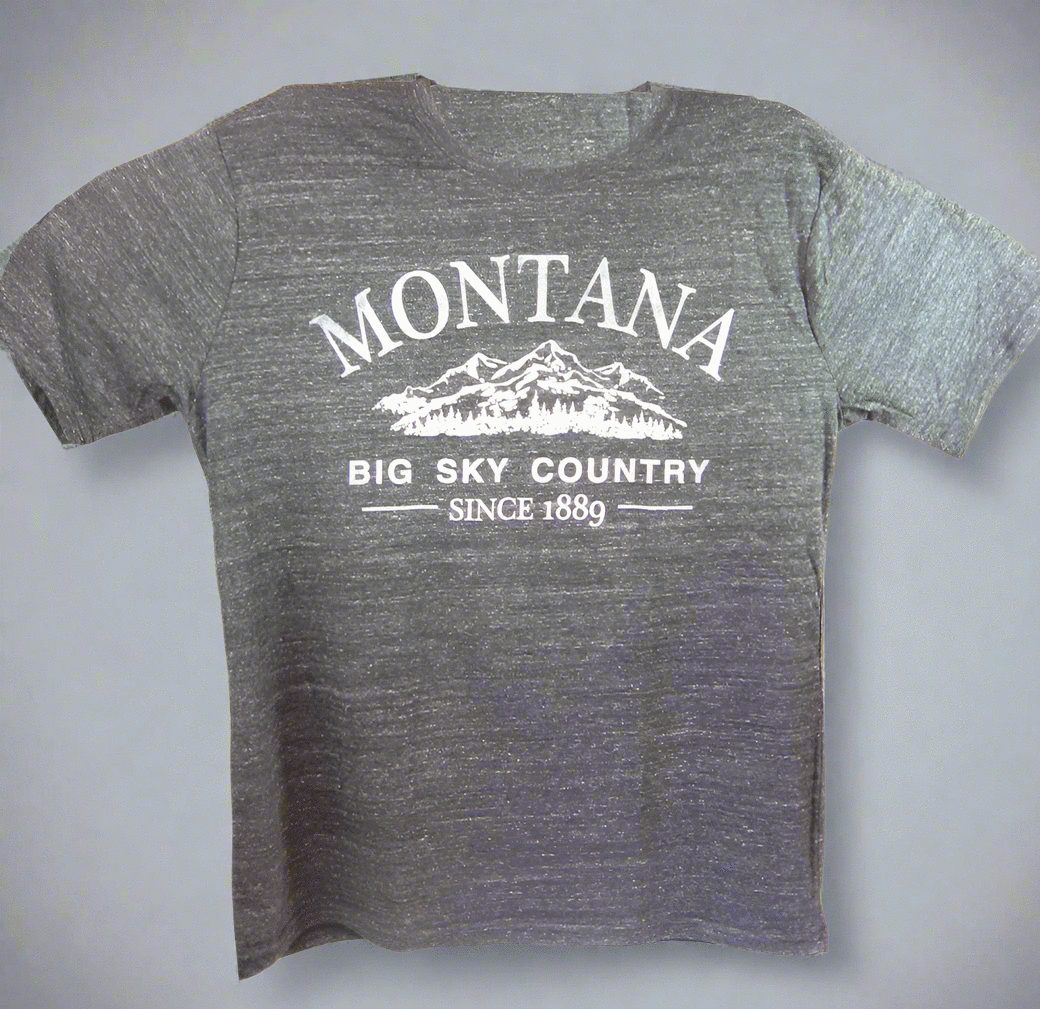 Black Upheld Mountains Montana T-Shirt