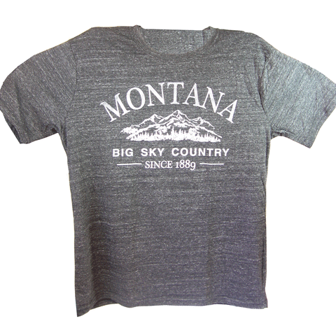 Black Upheld Mountains Montana T-Shirt