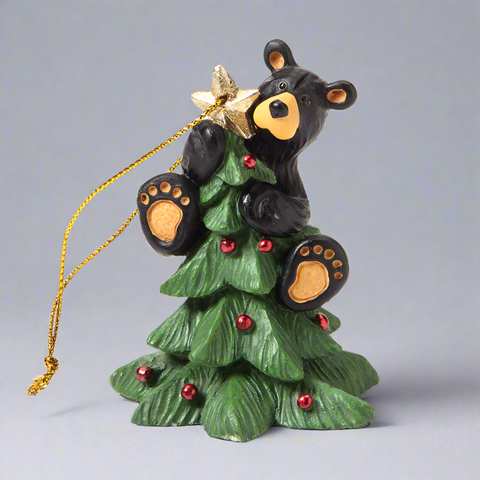 Bearfoots Tree Topper Bear Ornament by Big Sky Carvers