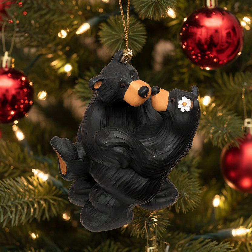 Bearfoots Embrace Bear Ornament by Big Sky Carvers
