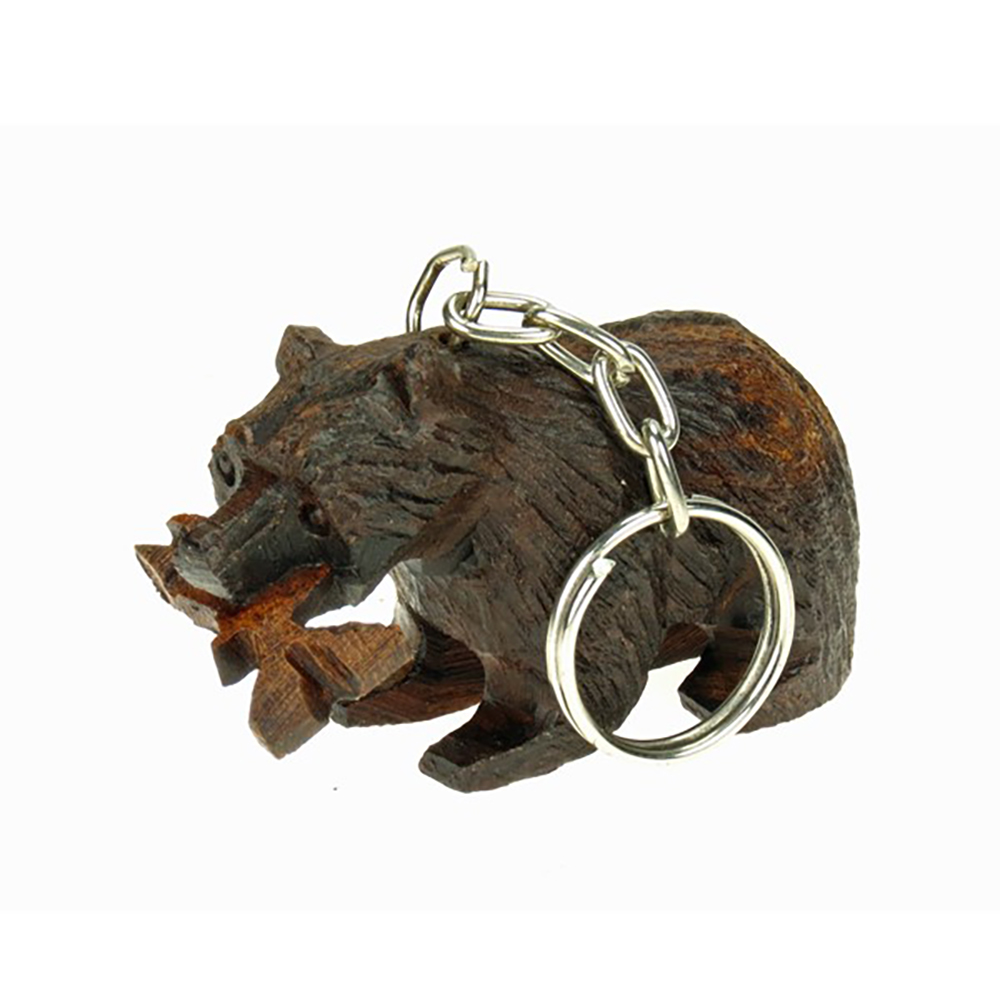 Grizzly With Fish 3D Keychain by Earthview, Inc.