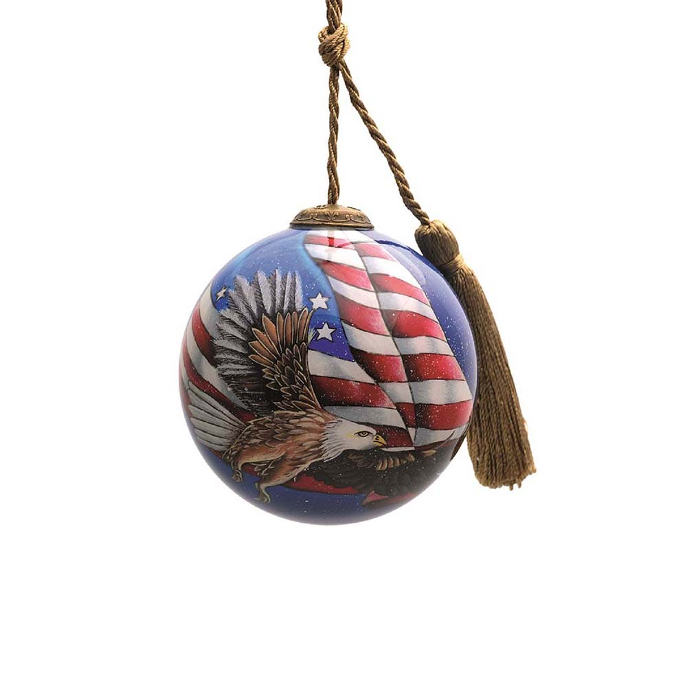 Rob Fathers Stars, Stripes, and Eagles Inner Beauty Christmas Ornament